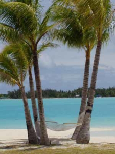 beautiful beach on Bora Bora